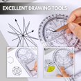 thumbnail image 2 of CAROOTU Multifunctional Geometric Ruler Geometric Drawing Template Measuring Tool For School Office Supplies, 2 of 5