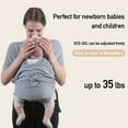 thumbnail image 6 of Gllquen Baby Wrap Carriers Premium Organic Cotton Adjustable Slings, for Toddlers, Infant, Newborn, Light Gray, 6 of 12