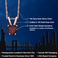 thumbnail image 2 of Gem Stone King 14K Rose Gold Red Rhodolite Garnet Pendant Necklace for Women | 0.55 Cttw | Gemstone January Birthstone | Heart Shape 5MM | With 18 inch Chain, 2 of 6