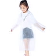 thumbnail image 1 of Poncho de Pluie Réutilisable Épais Veste de Pluie pour Enfants Garçon Fille Enfants (Transparent), 1 of 6