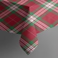 thumbnail image 3 of Red and Green Christmas Plaid Pattern Rectangle Tablecloth 60"x84",Waterproof Polyester Rectangle Table Cloth, Wipeable Spillproof Polyester Tablecloth for Dining, Camping, Indoor and Outdoor, 3 of 5