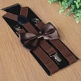 thumbnail image 1 of MYG Men Matching Suspenders Braces&Bow Tie Combo Sets Fancy Costume, 1 of 9