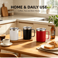 thumbnail image 6 of 12 oz Insulated Stainless Steel Coffee Mug with Handle & Sliding Lid, 304 Stainless Steel Reusable Travel Cup for Office Home Beer Tea Drinks, 6 of 7