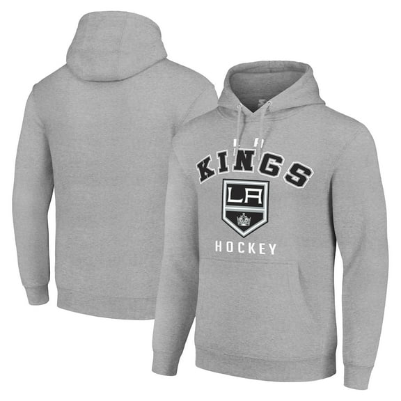 Men's Starter Heather Gray Los Angeles Kings  Logo Pullover Hoodie