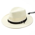 thumbnail image 1 of 56-58 cm circunferencia del sombrero hombres y mujeres sombrero de jazz sombrero de paja sombrero de verano sombrero de copa retro sombrero de sol de ala ancha al aire libre, 1 of 5