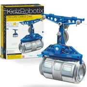 4M: KidzRobotix - Tin Can Cable Car - DIY Building Science Kit, Transform A Recycled Can Into a Machine, Physics-Mechanics-Engineering, STEAM, Kids 8+