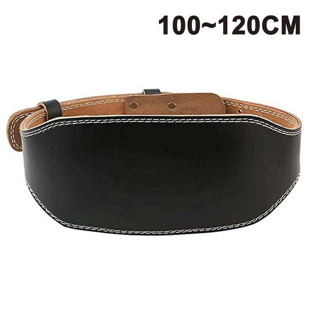 Cinturón de cuero para levantamiento de pesas para hombres y mujeres Duradero Cómodo y ajustable con hebilla Estabilizador de soporte para la parte inferior de la espalda para levantamiento de pesas Xemadio 2034319-2