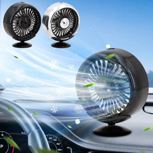 TTJ Portable Handheld Turbo Fan Camping Fan Car Vent Clip Fan USB Powered Multifunction Adjustable Airflow Mini Fan for Vehicle Dashboard Cooling