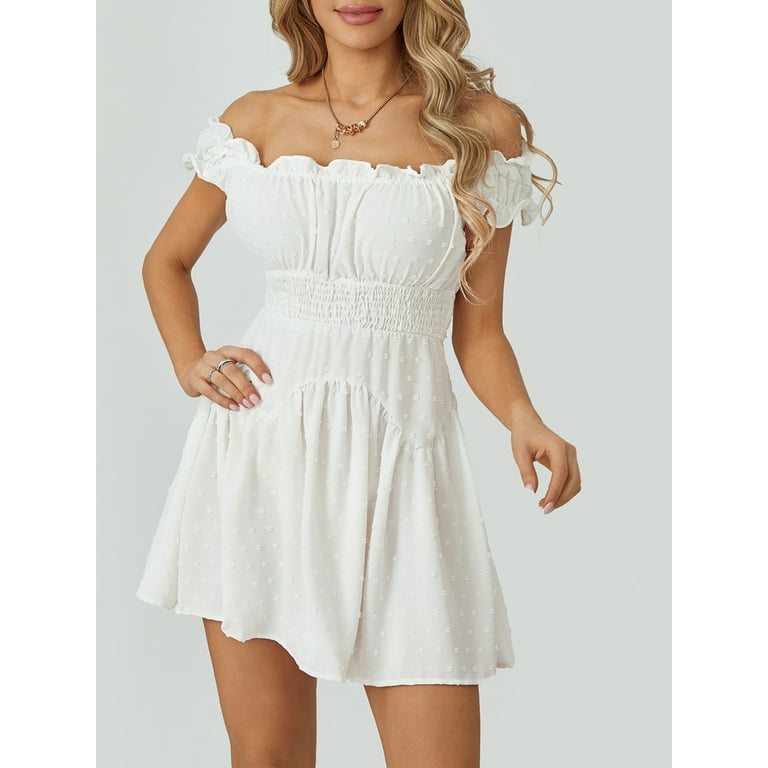 navy blue dress for baby girl Marianna Ruched Corset Mini Dress in White