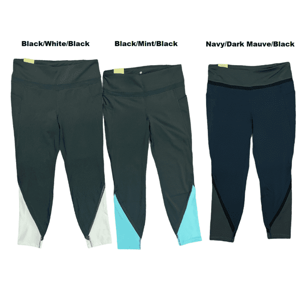 Tangerine Tangerine Women's Active High Rise Color Block Capri Legging w/ Pockets Walmart