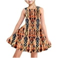 thumbnail image 2 of TGSLY Girls Summer Princess Dresses Cute Flower Printed Sleeveless Suspender Flared Skater Dress Loose Flowy Swing Beach Vacation Sundress with Pockets Multicolor#54 7 Years, 2 of 9