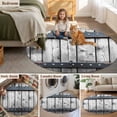 thumbnail image 6 of 3.3ft Round Rug, Grey Wood Grain Non-Skid Rubber Backing Large Area Rugs - Living Room Bedroom Home Office, Country Vintage Barn Door Rustic Lodge Indoor Floor Mat Carpets Washable Rug, 6 of 9