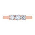 thumbnail image 3 of 3/4 Carat 3-Stone Diamond Engagement Ring Band in 10K Rose Gold - IGI Certified (Ring Size 5.25), 3 of 7
