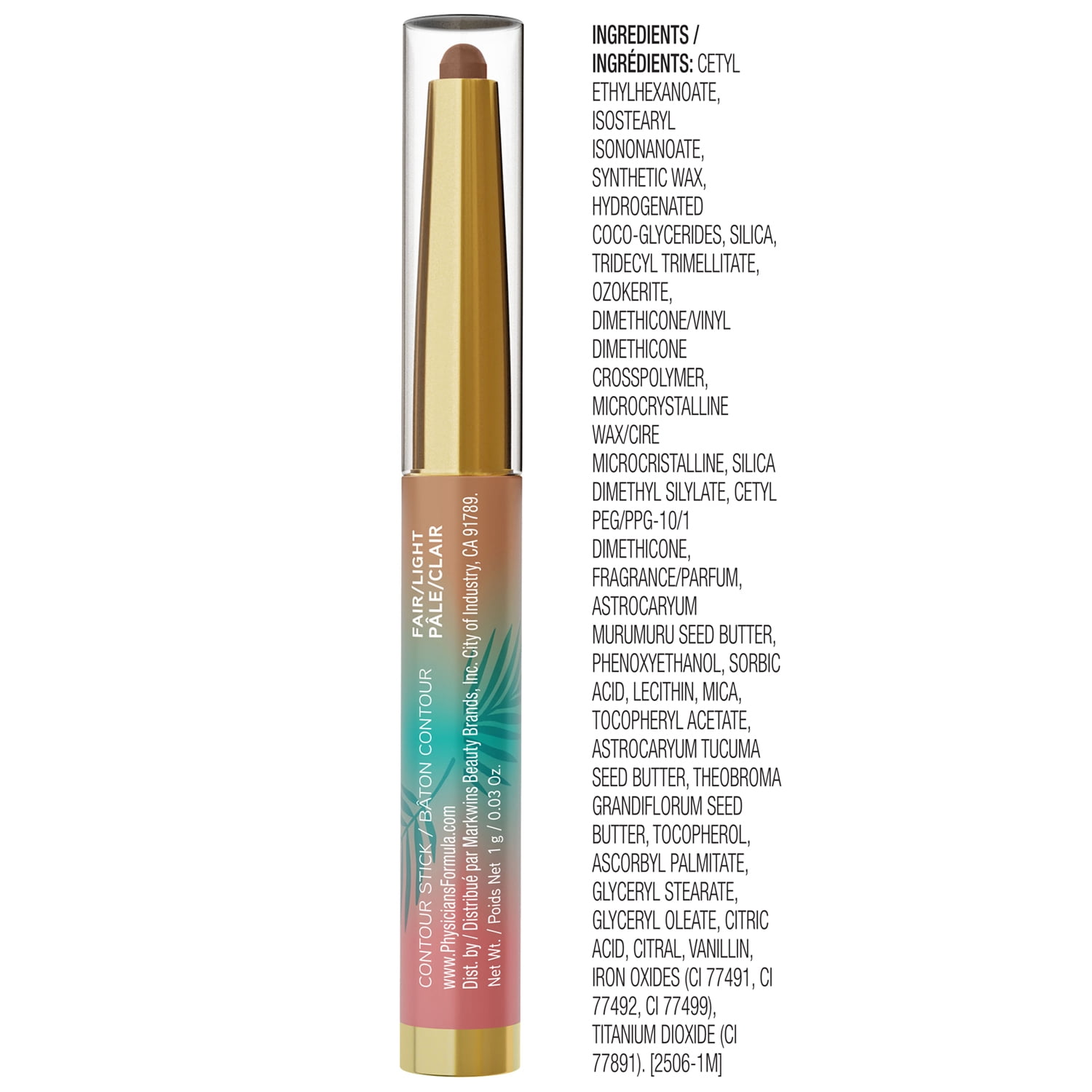 Physicians Formula Butter Glow and Go Stick in fair to light with Murumuru butter, 0.03 oz