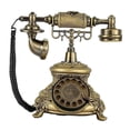 thumbnail image 4 of Teléfono antiguo perfecl estilo europeo con dial giratorio y cable, 4 of 8