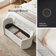 thumbnail image 5 of Sophie Storage Bench, Pearl White Boucle, 5 of 10