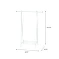 thumbnail image 7 of IRIS USA Clothes Rack for Hanging Clothes with Shelf, Freestanding Clothing Rack, Easy to Assemble Garment Rack, Metal, Sturdy Design, Multipurpose, Small Space Storage Solution, White, 7 of 7