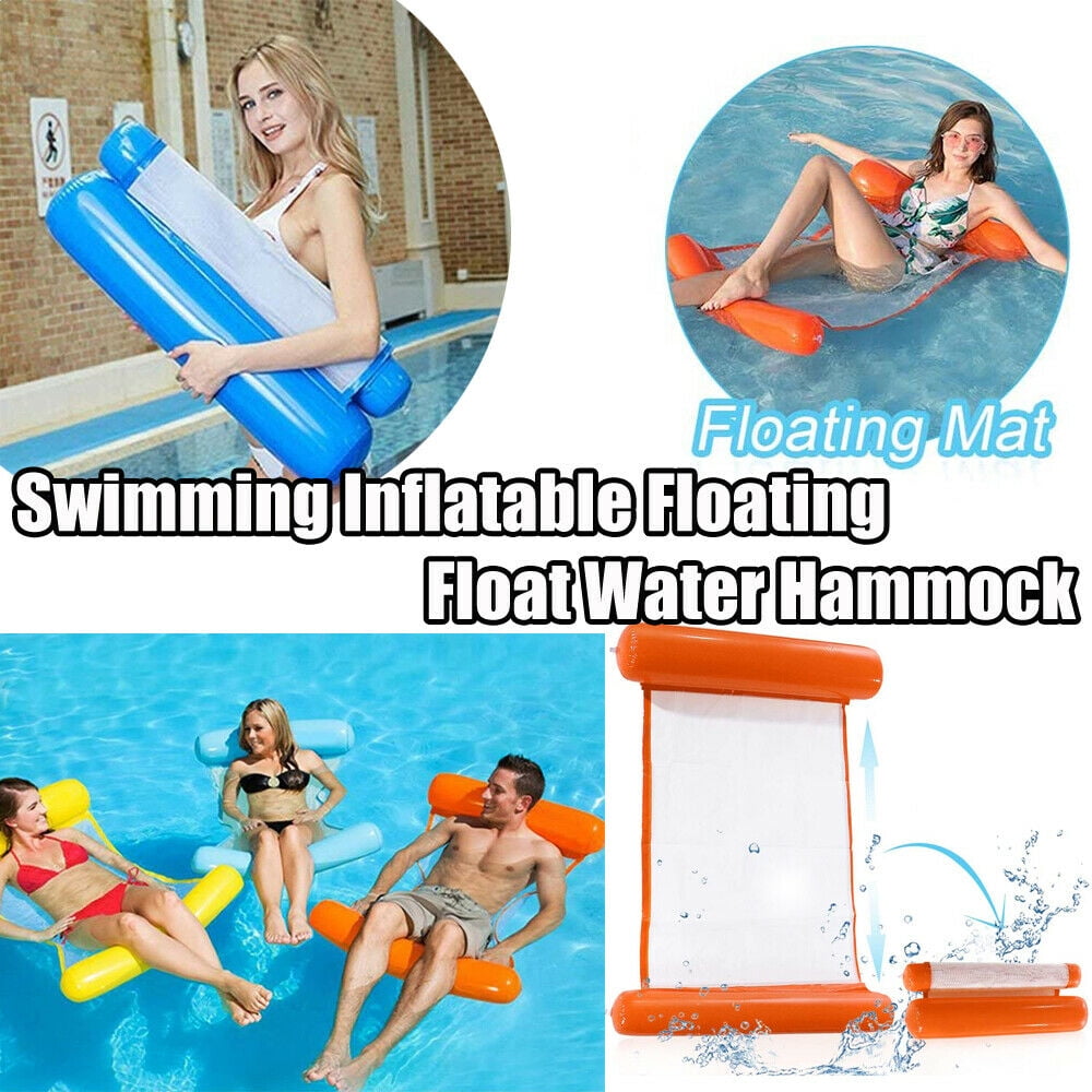 Details about   Summer Water Hammock Inflatable Floating Mattress Swimming Pool Lounge Bed 