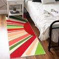 thumbnail image 2 of Hasoo 2' x 6' Hallway Runner Rug Colorful Washable Rug Sun Print Modern Boho Runner Rug for Room Laundry Room, Red/Green, 2 of 5