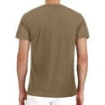 thumbnail image 2 of Hanerdun Men Casual T-Shirts Male Solid Color Short Sleeve T-Shirt Brown S, 2 of 5