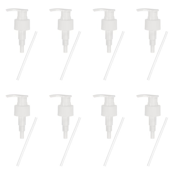 8 Pcs Soap Dispenser Pump Heads Soap Dispensers Top Pumps Replacement Switch Pumphead for Standard 24/414 Neck Size Lotion Shampoo Bottle, White