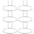 thumbnail image 6 of WHAMVOX  6 Pcs Pegboard Cup Holder Rings Utility Hooks Accessories Silver, 6 of 8