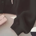 thumbnail image 5 of IUYRTFE Women's Two Tone Hooded Knit Cardigan Long Sleeve Drawstring Color Block Casual Fall Sweater Coat, 5 of 6