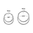 thumbnail image 4 of Titanium Hinged Segment Septum Clicker Hoop Ring 16 Gauge Double Line, 4 of 6