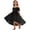 Black, variant on Girls' Off-the-Shoulder Chiffon High-Low Dress, Spaghetti Strap A-Line Formal Party Gown, Solid Color Junior Bridesmaid Sundress for Kids Ages 6-14(White/4-5 Years)