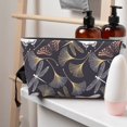 thumbnail image 5 of Toiletry Bag, Dragonfly Leaf Butterfly Leather Waterproof Travel Makeup Cosmetic Bag Organizer, Large Capacity Toiletry Bag for Travel Size Toiletries, Skin Care Bag for Women, 5 of 8