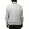 thumbnail image 2 of X RAY JEANS Mens Faux Shearling Shawl Collar Cable Knit Cardigan Sweater, Light Grey, L, 2 of 7