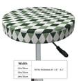 thumbnail image 4 of Rocae grey and green argyle Print Round Bar Chair Cushion Cover Washable Stool Cushion Slipcover for Round Chair-12 inch, 4 of 7