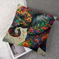 thumbnail image 7 of Chilfamy Flower Elephant Throw Pillow Covers,Art Elephant Colorful Mandala Elephant Cushion Cases Decorative Pillow Cases for Couch Sofa Bedroom White, 7 of 7