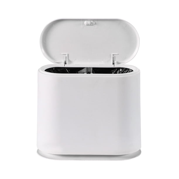Yuarrent Contenedor de basura conveniente para una eliminación fácil y eficiente Contenedor de basura Botes de basura Papelera Suministros de limpieza para el hogar blanco (12 L) 32.5*15*32 cm