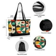 thumbnail image 2 of FORMRS Canvas Laptop Tote Bag for Women with 15.6" Computer Compartments Shoulder Handbag, Beige Geometric, 2 of 7