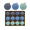 Blue & Green, variant on PULMCheerger 12-Pack Classic Dark Velvet Flocked Christmas Ball Ornaments - 6 cm/2.4 in Decorative Tree Accents for Festive Holiday Spirit