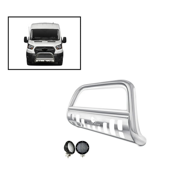 Black Horse Off Road BBFOTRSPPLFB Bull Bar Kit for Ford Transit