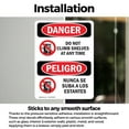 thumbnail image 3 of (2 Pack) Do Not Climb Shelves At Any Time Bilingual OSHA Danger Sign, 3 of 7