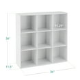 thumbnail image 4 of Best Choice Products 9-Cube Bookshelf, 11in Display Storage Organizer w/ 3 Removable Back Panels - White, 4 of 10
