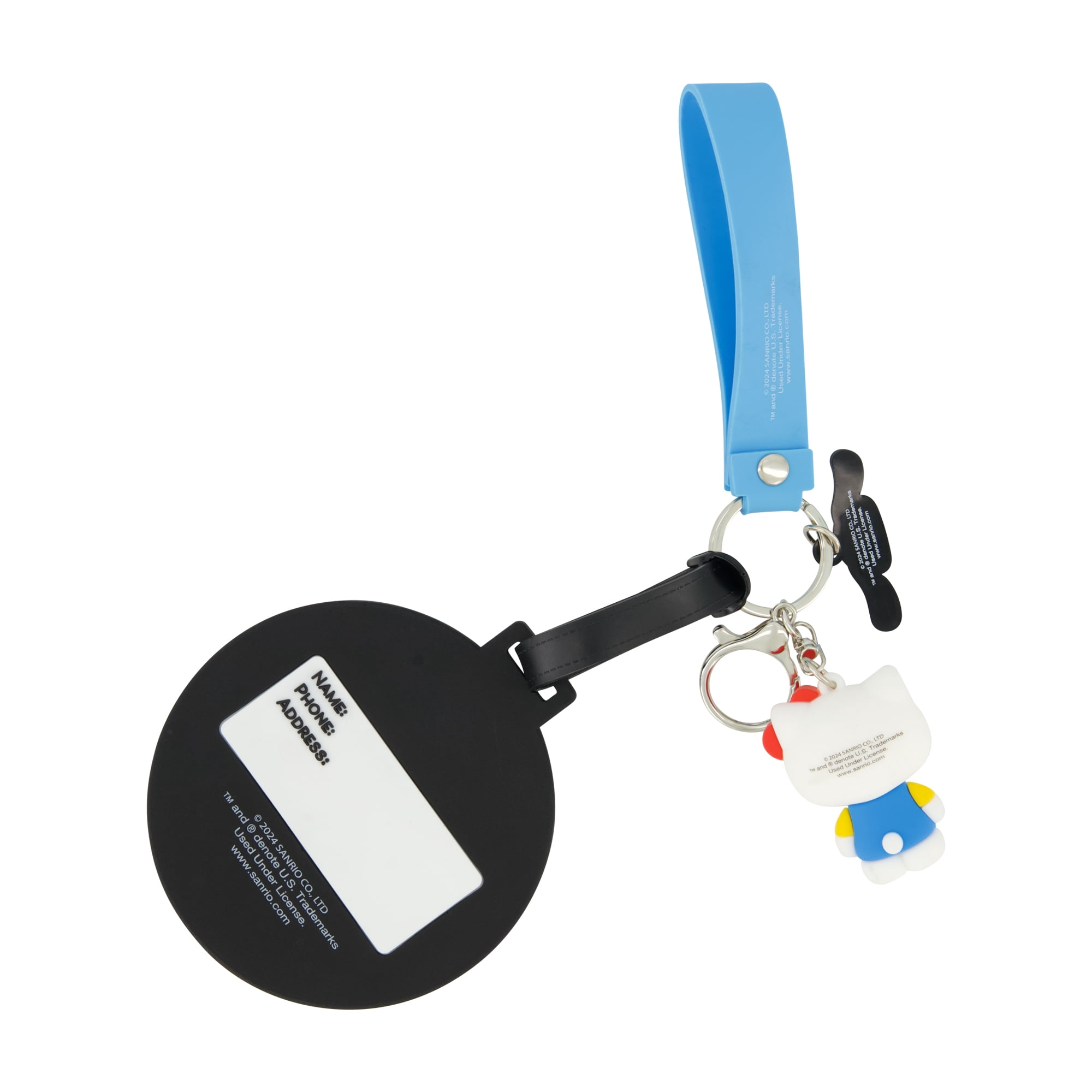 Hello Kitty 2-Piece Suitcase ID Tag and 3D Lanyard Set with Adjustable Straps, Multi