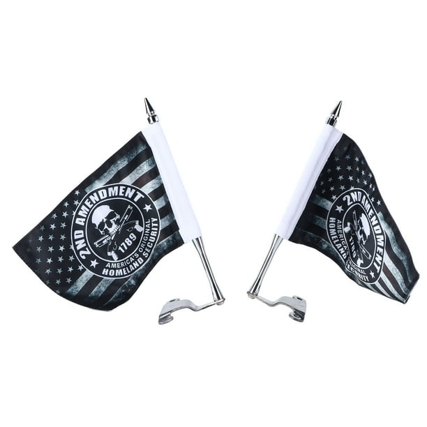 Mástil De Bandera Americana Para Motocicleta, Kit De Montaje De Mástiles De Tapa De Maletero L R Cromado De Aluminio, 2 Piezas De Repuesto Para Gold Wing Tour 2018-2020 Para