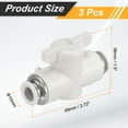 thumbnail image 2 of Uxcell 3pcs Pneumatic BUC Push to Connect Fitting Ball Valve 10mm Tube OD Air Flow Control Valve Tube Fittings Straight Union Connect Adapter Air Quick Connect Air Hose Fitting, 2 of 6