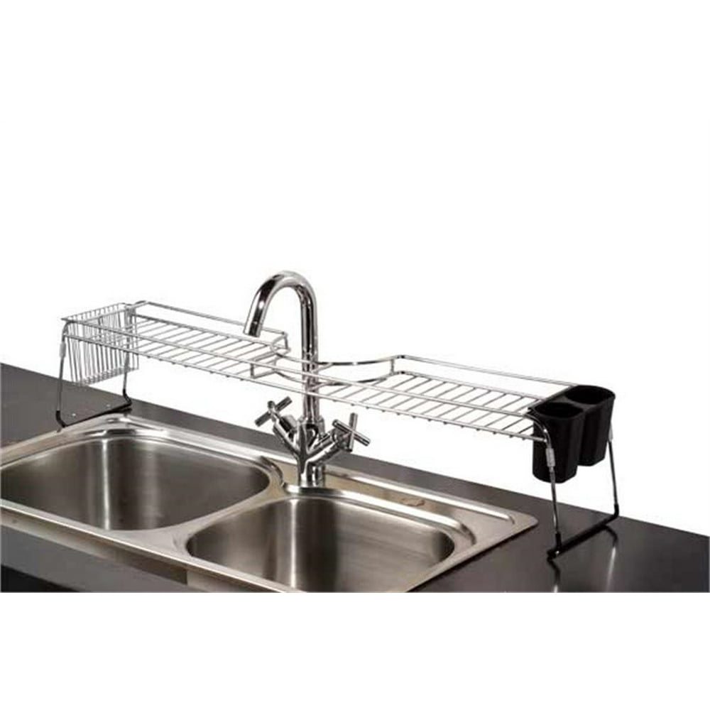 Home Basics Chrome Plated Steel Faucet Spacer Over the Sink Shelf with