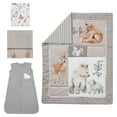 thumbnail image 2 of Lambs & Ivy Painted Forest 4-Piece Crib Bedding Set - Gray, Beige, White, 2 of 9