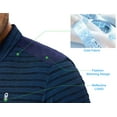 thumbnail image 4 of Little Donkey Andy Men's Golf Striped Polo Shirt with Short Sleeve Quick Dry Stretch Blue XL, 4 of 7