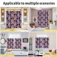 thumbnail image 5 of Purple Floral Kitchen Curtains Window Panels, Abstract Watercolor Flower Leaf Plant Insulated Window Treatment Curtain, Grommet Curtains for Bedroom/Living Room/Bathroom, 2 Piece 42"Wx63"L, 5 of 8