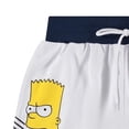 thumbnail image 2 of The Simpsons Men's Basketball Shorts, Classic Printed Mesh Bart Simpson Shorts White - M, 2 of 6