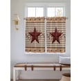 thumbnail image 2 of Texas Star Vintage Living Room Curtains 2 Panel, Brown Checkered Berry Farmhouse Cafe Window Treatment, Farmhouse Bedroom Bathroom Kitchen Curtains Drapes 104"x45", 2 of 6