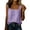 Purple, variant on Women's Square Neck Tank Tops Summer Casual Sleeveless Top Women's Solid Color Buttoned Cotton Linen Tank Top