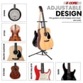 thumbnail image 5 of Guitar Stand Adjustable Double Guitars Stands Floor w Neck Holder Universal Supports for Acoustic Electric Classic Bass Instrument Folding Portable Black - GSH 2N1, 5 of 10